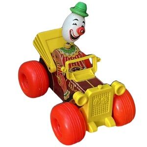 Collectible Vintage Jalopy Pull Toy :: Clown Car :: 1965 :: Fisher Price